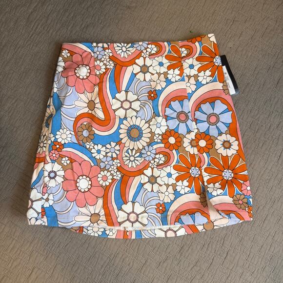art class Other - NWT Art Class Mod 60s Floral Mini Skirt Skirt M Medium 7 8 Girls